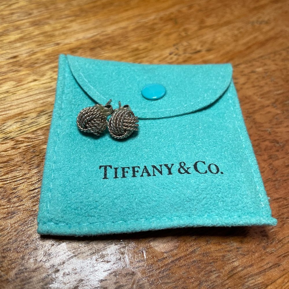 Tiffany Knot Stud Earrings, Sterling Silver